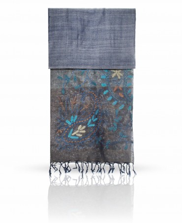 Палантин Женский ZW.EMB/GREY.BL